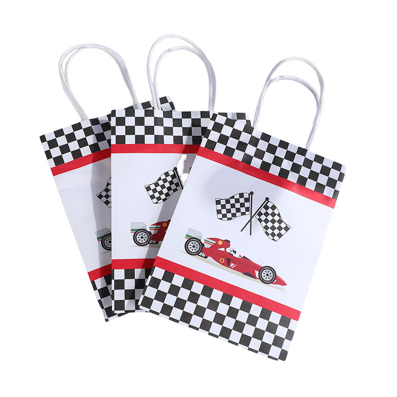 Luxury Bags For Kids - LPZHI race car checkered flag ห่อของขวัญกระเป๋าสําหรับขนมหรูหรา