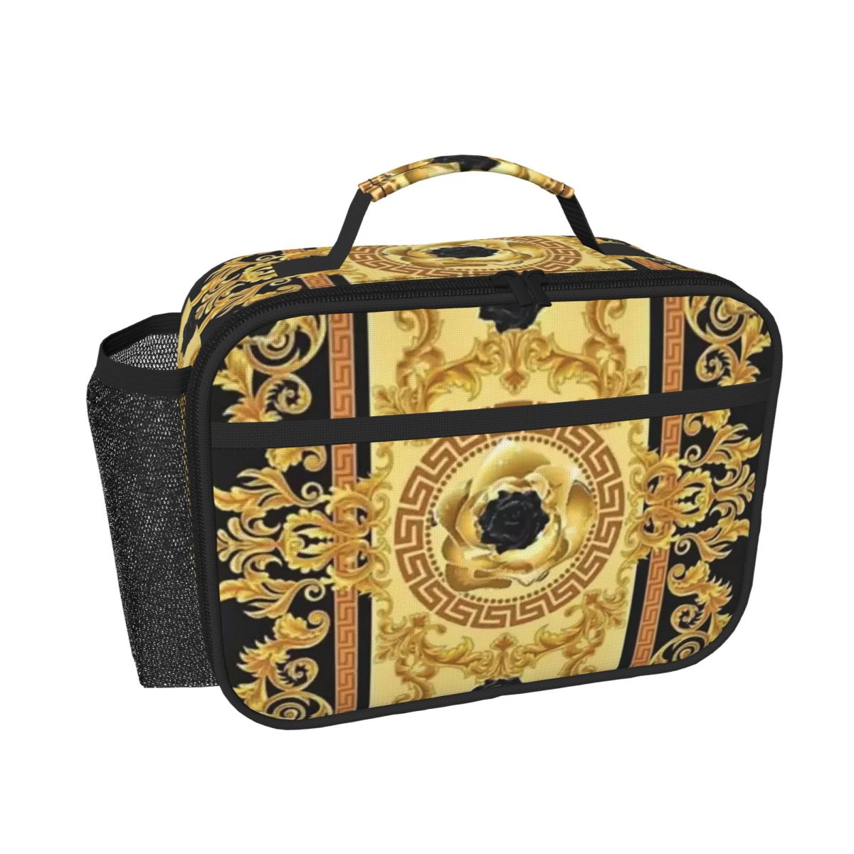 Luxury Bags For Kids - กระเป๋าใส่อาหารกลางวันลายดอกไม้สไตล์ยุโรปสุดหรูสำหรับผู้หญิงและเด็ก กล่องอาหารแบบพกพา กล่องอาหารกลางวันเก็บความร้อน