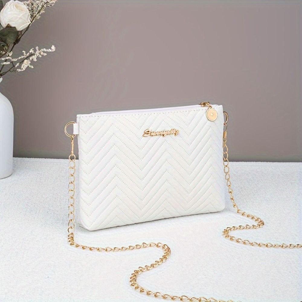 กระเป๋าสะพายข้างผู้หญิงหนัง PU - Chain Crossbody Quilted บทวิจารณ์และราคา