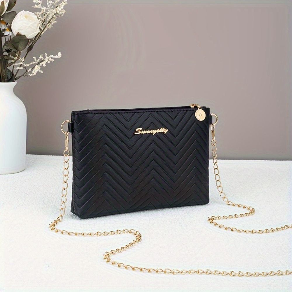 กระเป๋าสะพายข้างผู้หญิงหนัง PU - Chain Crossbody Quilted บทวิจารณ์และราคา