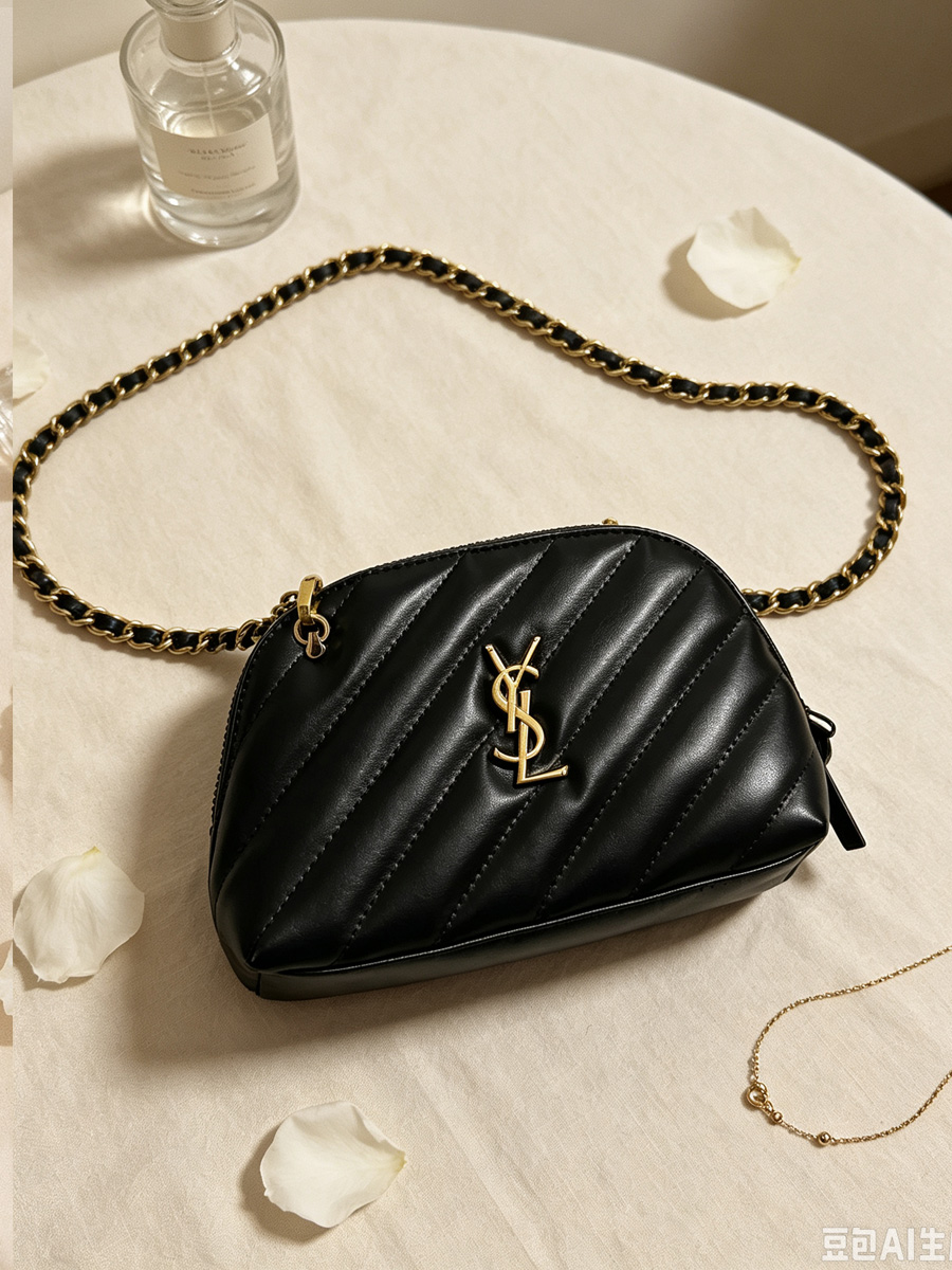 กระเป๋าเครื่องสำอางหนังลายทางส - Luxury Designer Bags Ysl บทวิจารณ์และราคา