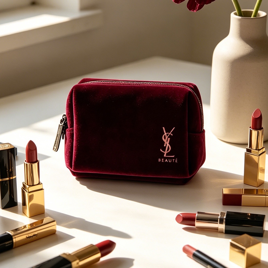 กระเป๋า YSL’s Bag Wine Red Vel - Luxury Designer Bags Ysl บทวิจารณ์และราคา