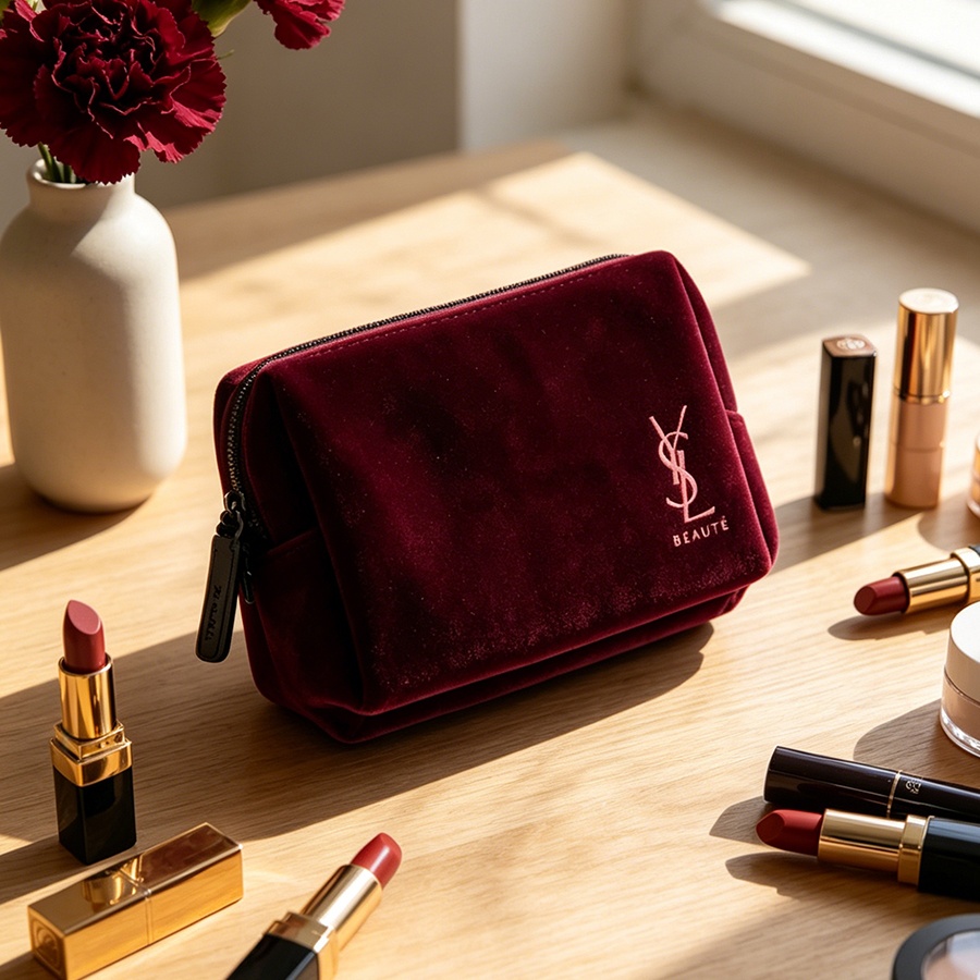 กระเป๋า YSL’s Bag Wine Red Vel - Luxury Designer Bags Ysl บทวิจารณ์และราคา