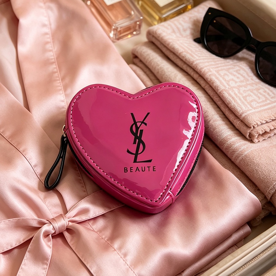กระเป๋าเครื่องสำอาง YSL สีชมพู - Luxury Designer Bags Ysl บทวิจารณ์และราคา